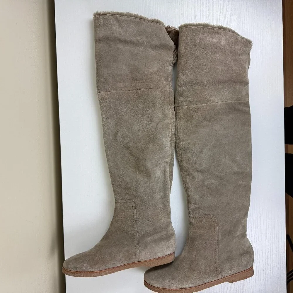 EUC Sam Edelman Orlando Suede Boots Fur Lined